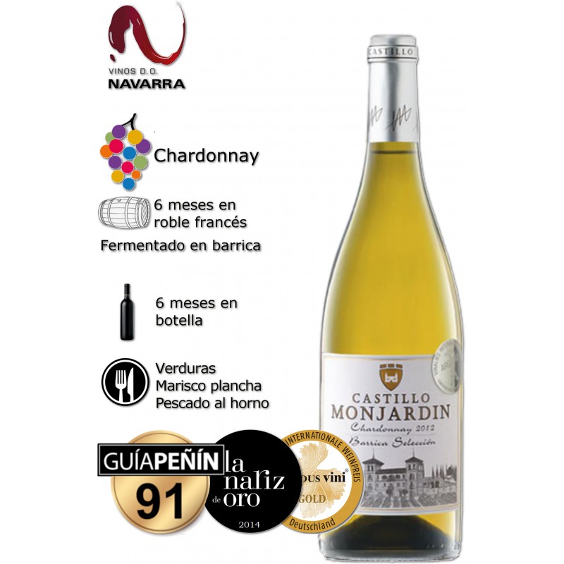 Vino Castillo de Monjardin Chardonnay 2014 FERMENTADO EN